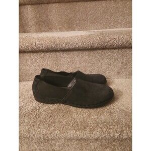 Zeeta Women's Black Suede & Fabric Slip-on Shoes Size 40 US 9-9.5